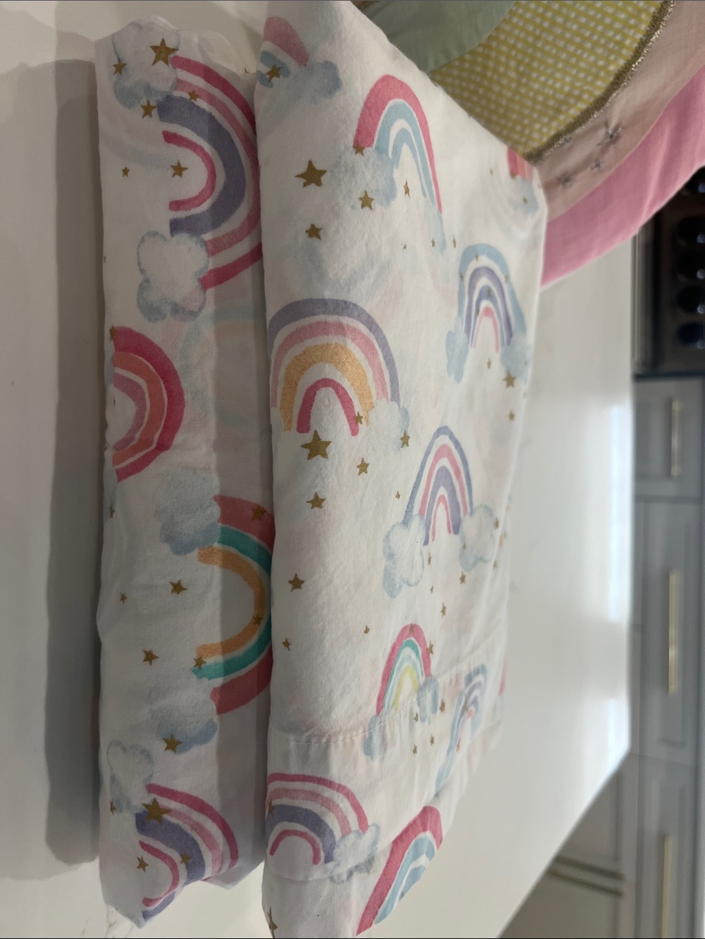 Pottery Barn Kids Rainbow Cloud Organic Sheet Set - Twin